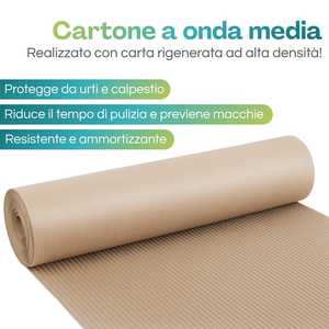 Rollo de Cartón Corrugado Protector de 100 cm de Ancho y 46 Metros para Protección de Suelos y Enmascaramiento - Product Image 4