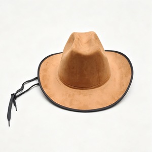 Nouveau Chapeau de Cowboy Western en Feutre de Daim à Large Bord avec Bordure Décorative Style Anglais Vintage pour l'Automne et l'Hiver, Chapeau de Voyage Chevalier Jazz - Product Image 6