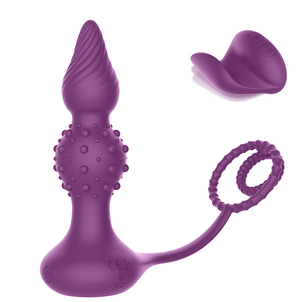 Dildo Telescopico Per Uomini Massaggiatore Prostatico Vibrante Con  Telecomando - Plug Anale Per Lui, Nero, Impermeabile Controllo Remoto