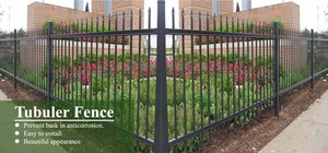 Clôture en acier palissade clôture tubulaire à dessus incurvé clôture en palissade ronde - Product Image 6