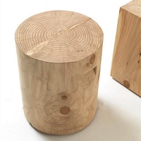 Tabouret en bois massif de style nordique, vintage, antique, rétro, nostalgique, créatif, tabouret bas, table à thé et à café, siège, ottoman pour salle d'étude
