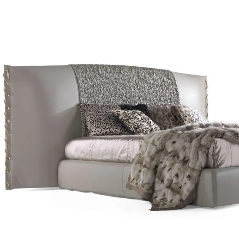 Imito Casa Moderne Kwaliteit King Size Slaapkamer Meubels Italië Beknopte Stijl Geel Deluxe Kingstone Bed Met Enorme Fancy Hoofdeinde