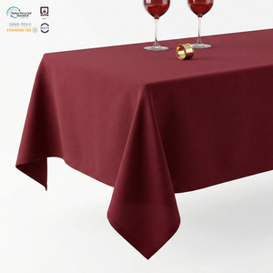 Nappe de table ronde élégante de 132 pouces en polyester tissé, imperméable et écologique, pour événements et usage domestique - Product Image 1