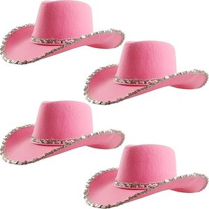 Casquettes de Cowboy chapeaux de fête chapeau de Cowboy occidental Performance de fête avec des paillettes de cristal embellies déguisements accessoires casquette pour hommes - Product Image 4
