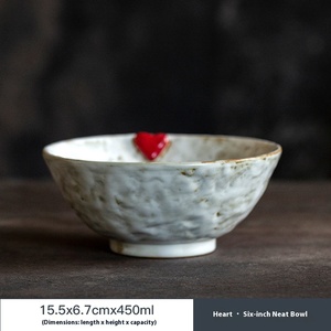 Bol en céramique de luxe rétro fait à la main-Bol Ramen épaissi <span class=keywords><strong>Vaisselle</strong></span> résistante à l'usure pour nouilles Bols coniques de riz - Product Image 6