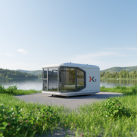 ModuCasita X3 – Maison Capsule Spatiale Carrée en Acier Respirante, Modèle 3D pour Chambre et Villa – Préfabriquée Moderne et Extensible