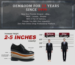 Nuevos Zapatos de Vestir para Hombre con Aumento de Altura, Zapatos de Vestir de Cuero Genuino, Zapatos Elevadores para Hombre, Hechos a Mano en Fábrica China - Product Image 6