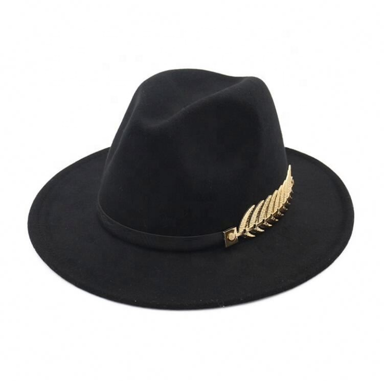 Уникальная черная шерстяная фетровая шляпа-трилби для мужчин