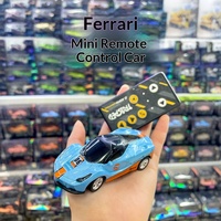 Mini voiture de course électrique RC en métal 1:64 pour télécommande double mode, jouet de drift de poche pour bureau, cadeau d'anniversaire pour garçons et enfants