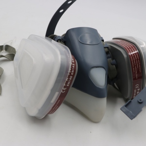 Industrial Half-Face Gas <strong>Mask</strong>, Anti-Organic Vapor / <strong>Chemical</strong> Gas, Dual Cartridge <strong>Respirator</strong> for Spray Painting - Product Image 6