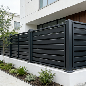 Pannelli per Recinzione da Giardino in Lega di Alluminio, Design Moderno per Privacy Esterna e Sicurezza Domestica - Product Image 1