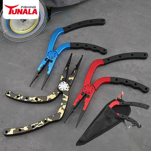 Pinze da pescatore pinze da pesca in acciaio inossidabile rimozione del gancio a naso lungo con guaina e cordino - Product Image 2