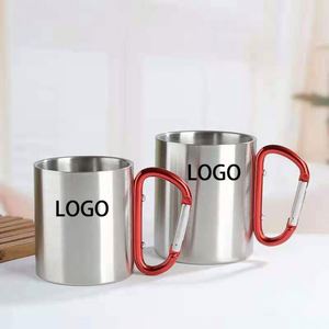 Taza de Café Aislada de Acero Inoxidable, Portátil, para Senderismo y Camping, con Asa - Product Image 1