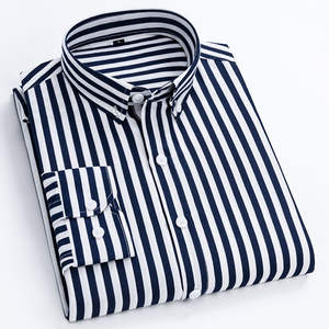 <span class=keywords><strong>Camicia</strong></span> Elegante Estiva da <span class=keywords><strong>Uomo</strong></span> Antirughe a Maniche Lunghe a <span class=keywords><strong>Righe</strong></span> <span class=keywords><strong>Camicia</strong></span> Casual da Ufficio Business a <span class=keywords><strong>Righe</strong></span> da <span class=keywords><strong>Uomo</strong></span> - Product Image 3