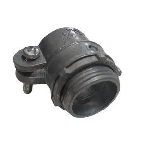 CONDUIT FITTINGS 3/4 in. Squeeze Connector Straight Zinc Die Casting EMT to Conduit Fittings Silver Listed