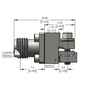 ZCOM 2,92mm Weiblicher Endanschluss RF-Koaxialstecker K-Typ 50 Ohm PCB-Kantenmontage DC-40GHz - Product Image 3