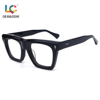 Lunettes optiques épaisses en acétate, monture carrée audacieuse, anti-lumière bleue pour le travail sur écran numérique