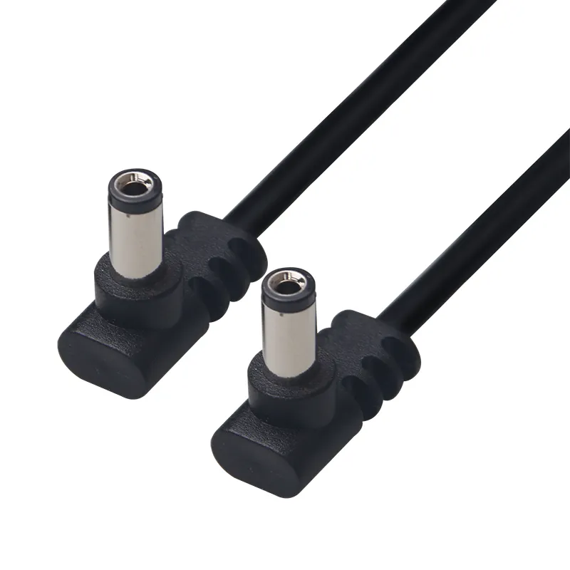 DC Audio Power 5v cable 5521 5525 connector Elbow right angle to angle L shape AC Europe jacket copper wire PVC DC power cable