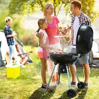 Dropshipping Gril à charbon de bois de 22.5 pouces avec grande grille de cuisson Gril à charbon de bois robuste Gril portable pour camping