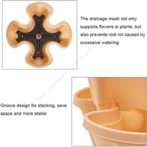 Vente en gros de pots et jardinières intelligents à arrosage automatique pour l'extérieur, système de jardin vertical empilable - Product Image 3