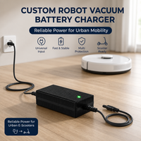 Chargeur LiFePO4 14,6V 10A 4S pour robot de nettoyage commercial avec test d'usure à 100 %, certifié UL CE GS KC