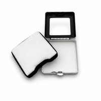 Boîte de présentation personnalisée pour diamants en vrac, avec bouton-pression métallique, couvercle transparent, en noir, bronze ou argent, étui pour pierres précieuses avec tampon en coton, organisateur de bijoux