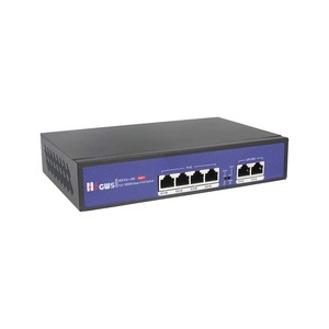 Công tắc POE <span class=keywords><strong>4</strong></span> cổng Gigabit với 2 cổng đường lên RJ45 hỗ trợ truyền 10m/250 mét - Product Image 2