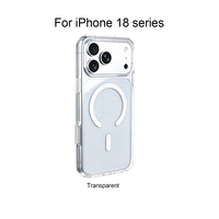 Funda Magnética Transparente de Lujo para iPhone 18 17 16 15 Pro Max, Carcasa Trasera Antigolpes de TPU y PC, Accesorios para Teléfono Móvil