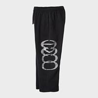 Pantalon de survêtement ample rétro en coton 100% de haute qualité, lavage vintage, avec logo personnalisé, style streetwear, grandes tailles pour hommes, noir