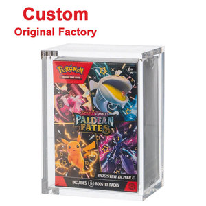 Étui en acrylique pour l'affichage de 6 paquets de boosters Pokémon, boîte de paquet de boosters Pokémon <span class=keywords><strong>anglais</strong></span>, étui en acrylique pour l'affichage de boosters Pokémon - Product Image 1