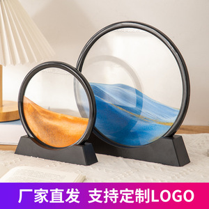 Marco de fotos minimalista moderno con diseño de reloj de arena para la mesa del pasillo, mueble para TV, decoración del hogar, marco de fotos de madera. - Product Image 2