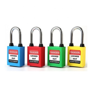 <span class=keywords><strong>Cadenas</strong></span> de sécurité industriel AJF <span class=keywords><strong>à</strong></span> <span class=keywords><strong>clé</strong></span> unique avec anse en acier, anti-poussière, pour blocage et étiquetage, codage laser personnalisé et étiquette - Product Image 4