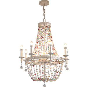 Lustre en cristal de couleur moderne de style campagnard français, villa, cour, <span class=keywords><strong>salle</strong></span> de banquet pour la décoration de la maison - Product Image 6