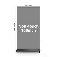 Afficheur publicitaire pliable Android à écran complet 70" 75" 86" avec écran tactile LCD sur pied pour affichage numérique