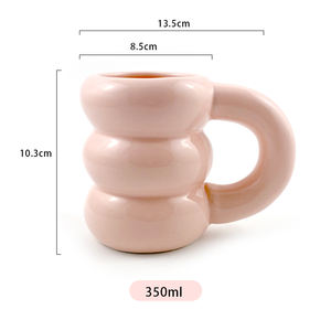 แก้ว<span class=keywords><strong>กาแฟ</strong></span>เซรามิคดีไซน์แปลกใหม่ สไตล์นอร์ดิก โดโลไมต์ แก้วอ้วน ขายดี - Product Image 2