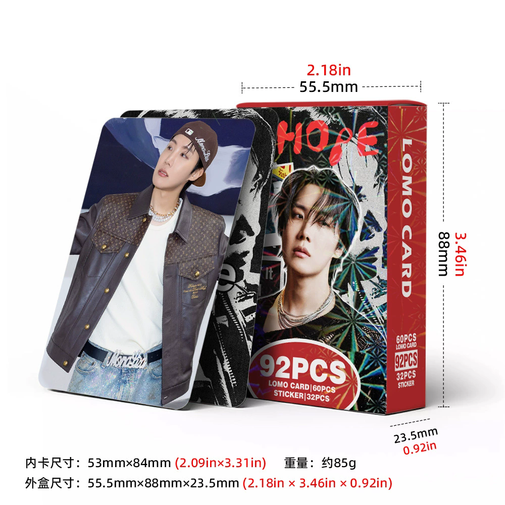 KPOP 92pcs/box J-Hope Jack in the Box Photocard Lomo Card