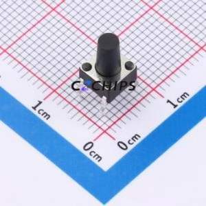 K2-1102DP-L4SW-04 Tactile Switch Through hole-4P,6x6mm Switch Single Pole Single Throw Round Button 2.5N Through Hole - Product Image 1