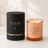 Bougie aromathérapeutique artisanale en cire de soja naturelle de luxe 3oz/5oz/8oz, bougies à étiquette privée, boîte d'emballage de luxe pour spa