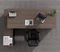 Bureau de direction moderne avec armoire latérale assortie, bureau de gestionnaire pour espace de travail d'entreprise