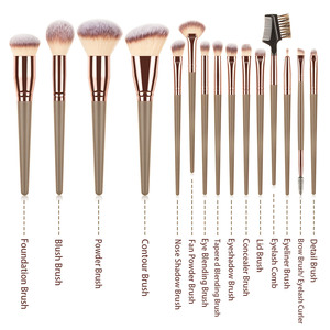 Set di <span class=keywords><strong>Pennelli</strong></span> <span class=keywords><strong>per</strong></span> Trucco 15 Pezzi con Logo Personalizzato, Alta Qualità <span class=keywords><strong>per</strong></span> Occhi e Labbra, Set Professionale con Contenitore - Product Image 2