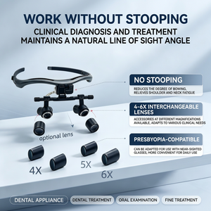 Loupes Ergonomiques SHINGD à Attraction Magnétique, Lentilles Optiques Remplaçables à Échange Rapide 4X, 5X, 6X, Lampe Manuelle - Product Image 1
