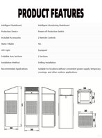 Barrière levante solaire à moteur brushless DC24V avec accès par smartphone/carte/code, protection IP66 pour parcs publics et zones touristiques