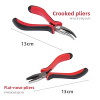 Kit de pinces de pêche pour la montage de hameçons, 4 modèles, pinces de précision à ressort, poignée ergonomique pour la montage de montages de pêche, vente en gros