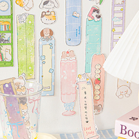 Ensemble de marque-pages Kawaii Pet Box, motifs mignons dessinés à la main, pour la lecture, l'écriture, l'apprentissage et la concentration