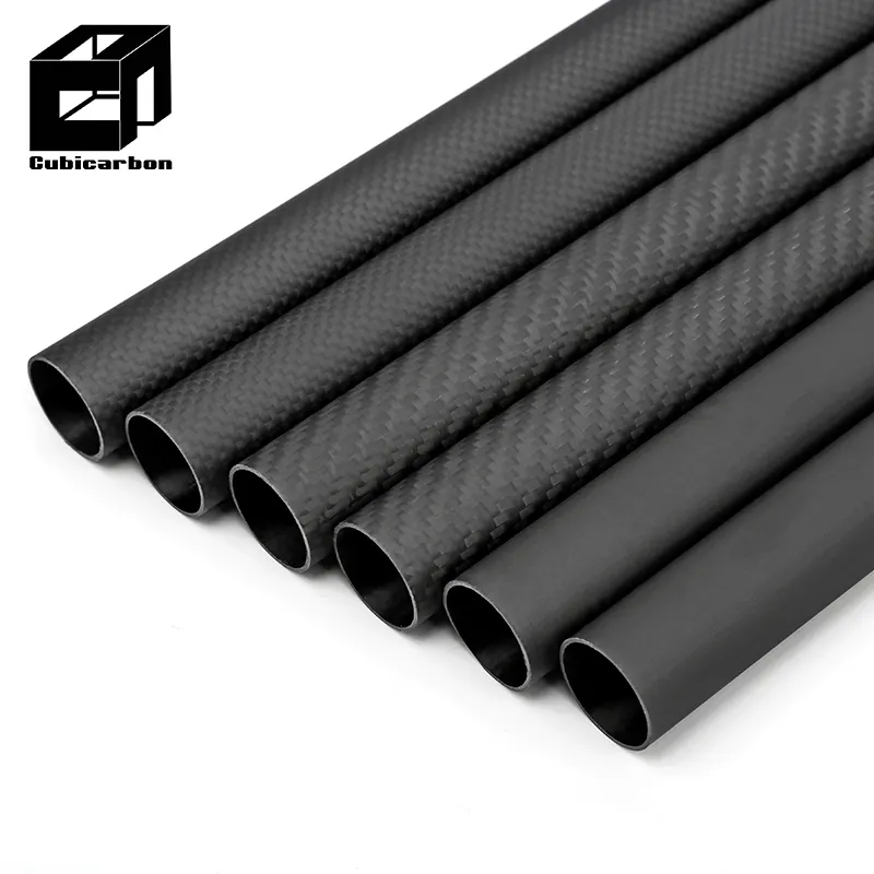 Factory direct carbon fiber tubes for sale custom 3K wrapped carbon tube 15mm 25mm 30mm 40mm 50mm