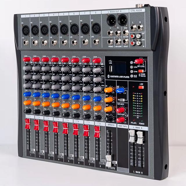 Manufacturer Low Price Professional 8 Channel Mixer Console Dj Controller Sound Audio Power Mixer 8 Channel