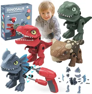 ITTL-juguete eléctrico de dinosaurios para desmontar, juguete de plástico intelectual para montar