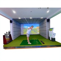 Sistema de Simulación de Golf Interactivo de Acero Inoxidable para Interiores, Equipo de Juego Deportivo Personalizable para Entretenimiento