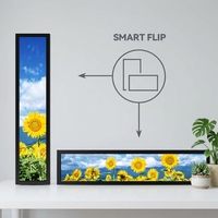 Zhsunyco - Señalización Digital LCD de Barra Estirada de 23.6 Pulgadas, Resolución 1920x540, para Publicidad en Interiores de Tiendas y Supermercados