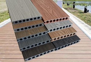 Dalles de terrasse en composite WPC modernes, imperméables, en plastique <span class=keywords><strong>et</strong></span> <span class=keywords><strong>bois</strong></span> PE, pour patio, jardin, extérieur - Product Image 3